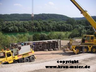 Autokran Maier Landshut LKW bergen