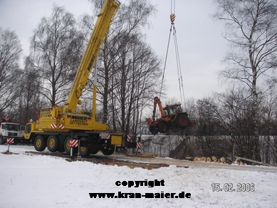Autokran Maier Landshut Traktor bergen